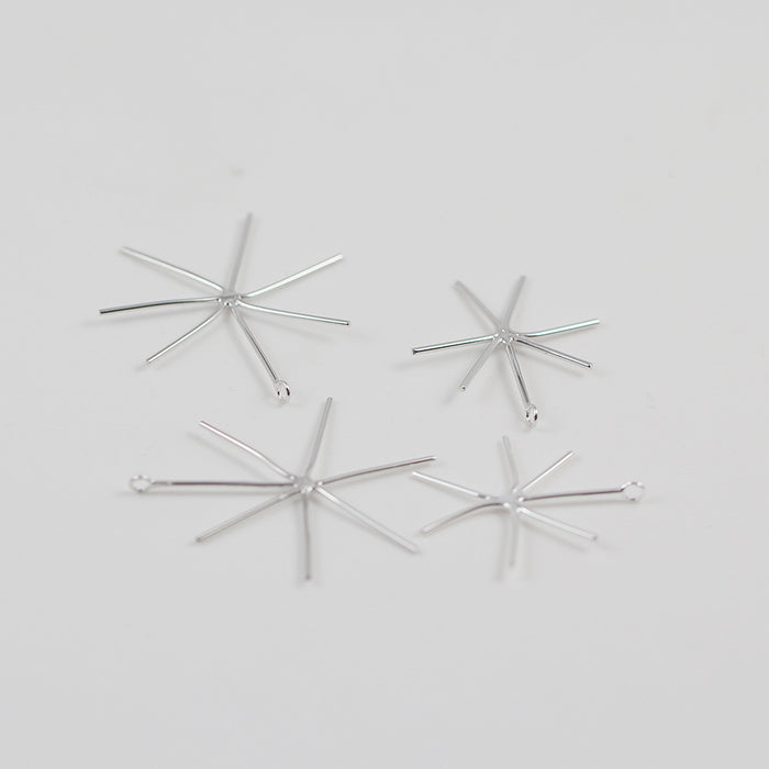 Wholesale Silver, handmade material pendant jewelry set, irregular claw holder, empty holder, pendant holder