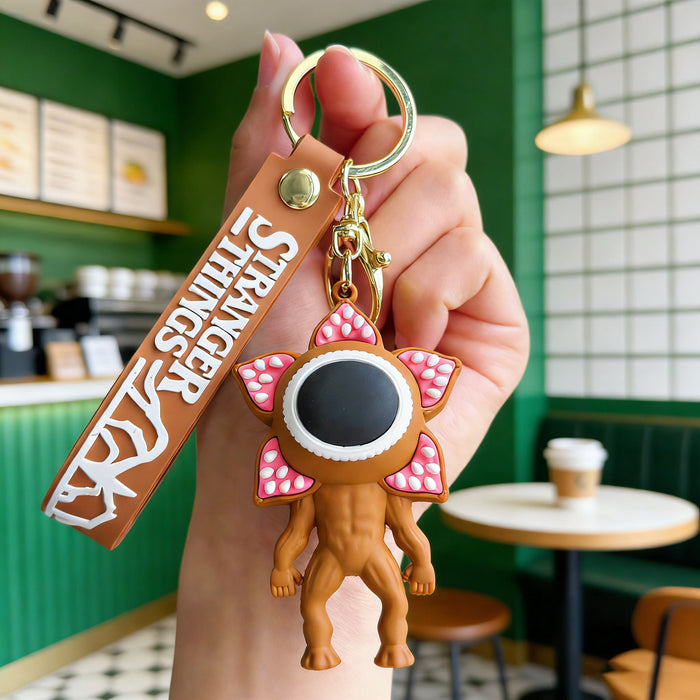 Wholesale Cartoon Dustin Silicone Keychain Car Key Accessory Bag Charm Trendy Gift Boutique Resale MOQ≥2