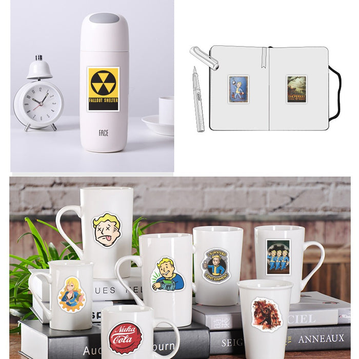 Wholesale 50pcs Game radiation graffiti stickers,  luggage,  laptop,  phone case,  skateboard,  water cup,  waterproof stickers