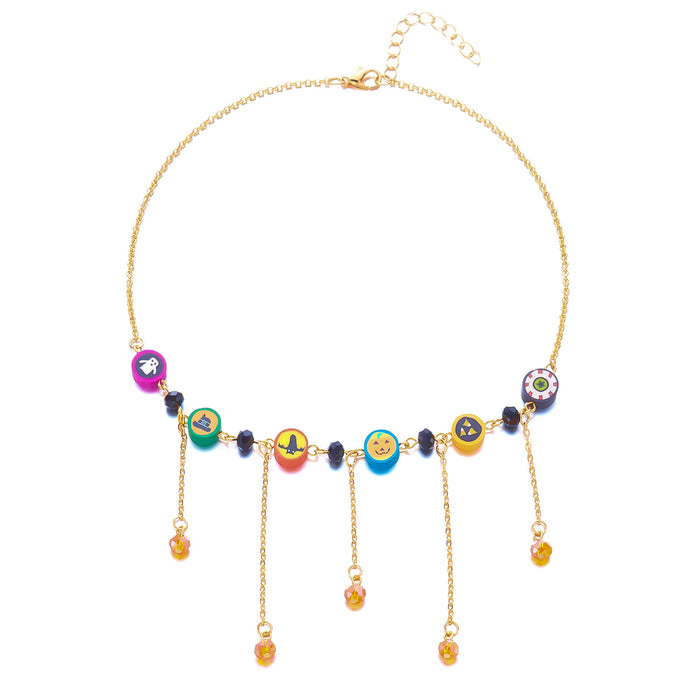 Wholesale  necklace cat pumpkin atmosphere funny cartoon pendant holiday jewelry