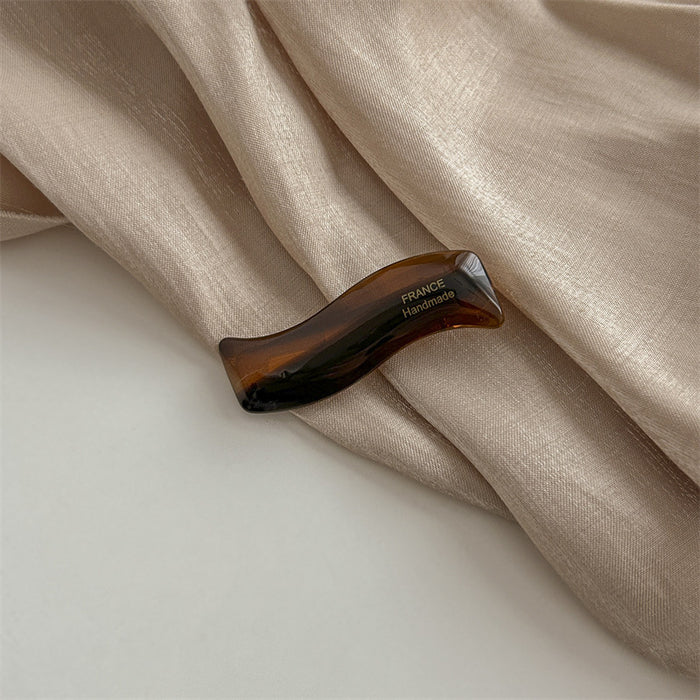 Wholesale New letter wave hair clip with side clip and duckbill clip for high-end temperament hair clip headwear