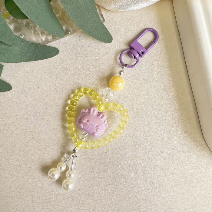 Wholesale Hat Rabbit Pearl Keychain Crossbody Bag Pendant Bag Hanging Gifts