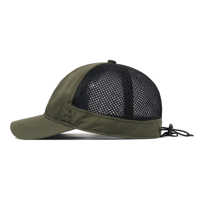 Wholesale Quick drying waterproof workwear, mesh cap, outdoor breathable baseball cap, drawstring, elastic sealing