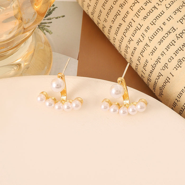 Wholesale Silver Needle Pearl Earrings Earrings Silver Needle Earrings Simple Style Earhook Light Luxury Versatile Pendant