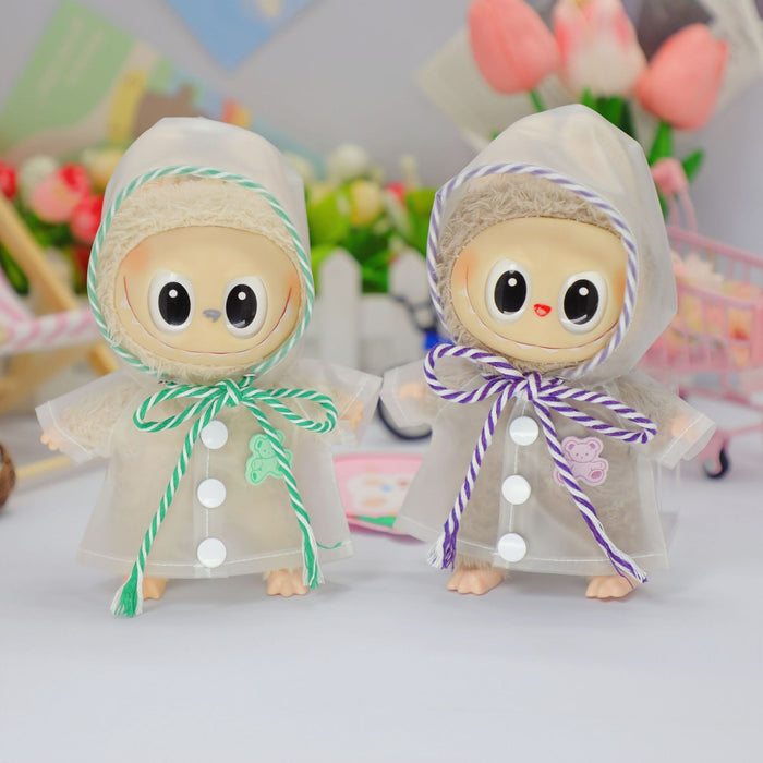 Wholesale Raincoat Dress-Up Dolls Waterproof Hooded Outwear Clothes  Pendant Doll Clothes
