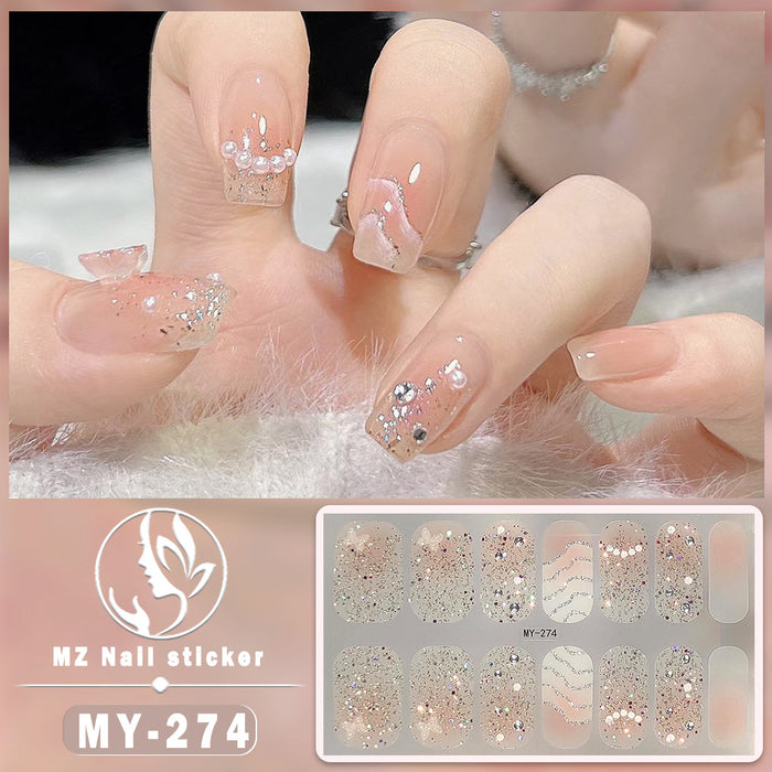 Wholesale 14 Pieces/sheet Butterfly Bake Free Gel Nails Kits Nail Stickers JDC-NS-ARS002