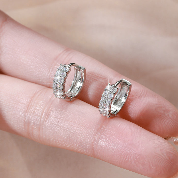 Wholesale jewelry ins wind geometry smooth diamond ear metal drop earrings