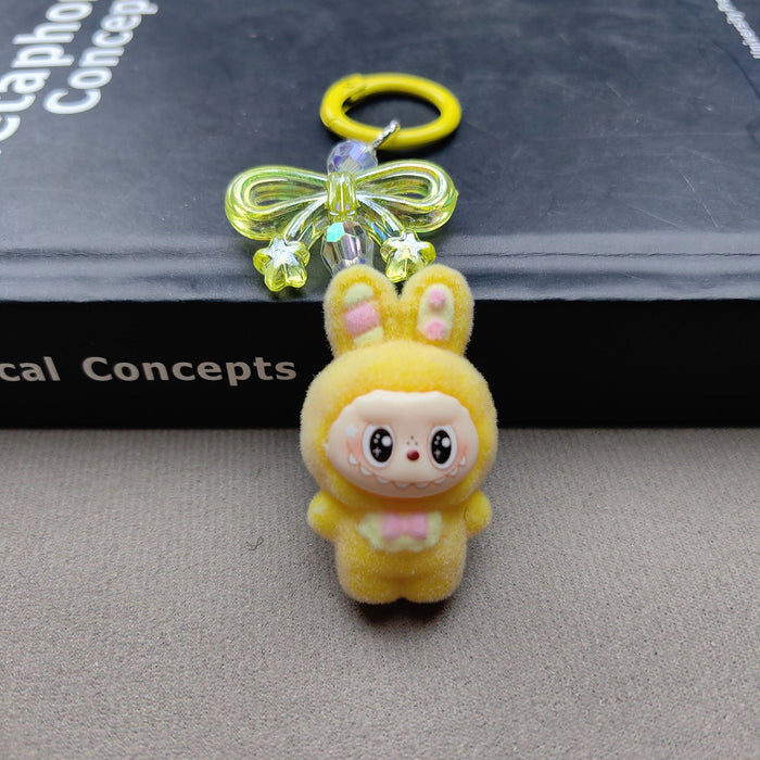 Wholesale Flocked Keychain Bag Bow Phone Ins Pendant Best Friend Gift Cute Plush Toy