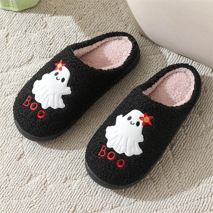 Wholesale Winter  funny cotton slippers women' s home indoor flower ghost warm slippers