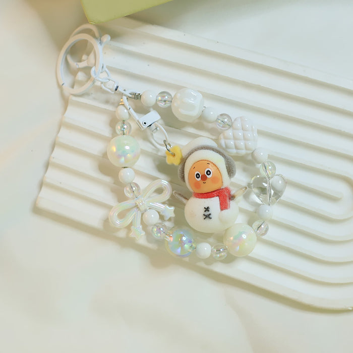 Wholesale Cute flocking star keychain doll pendant bag small jewelry pendant cute particles