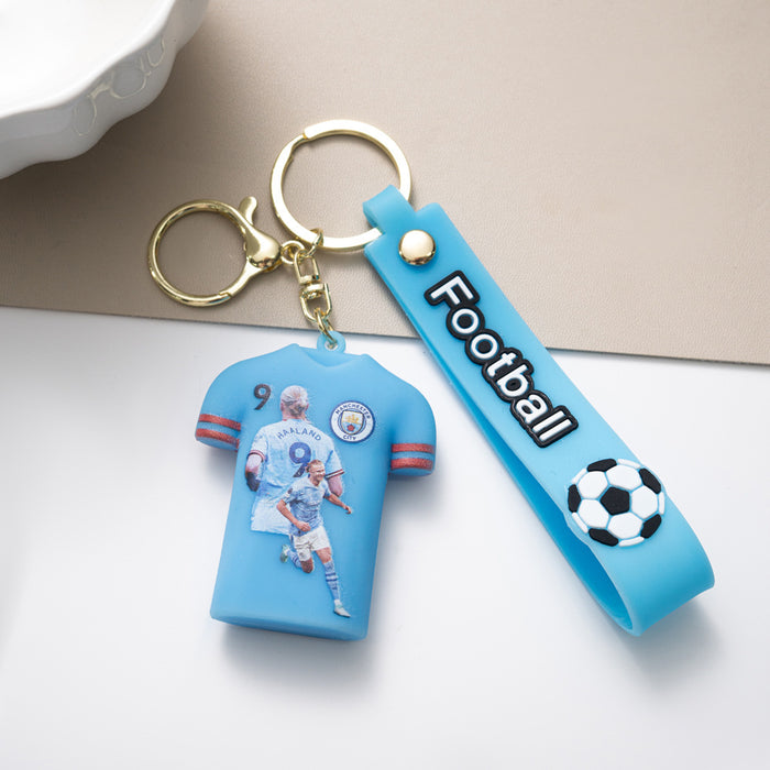 Wholesale Soccer Jersey Keychain Pendant PVC Car Key Accessory Gift MOQ≥2