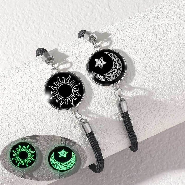 Wholesale sun and moon lovers time couple bracelet