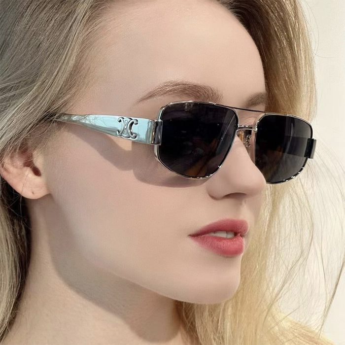 Wholesale PC Double Beam Cat Eye Sunglasses JDC-SG-KD214