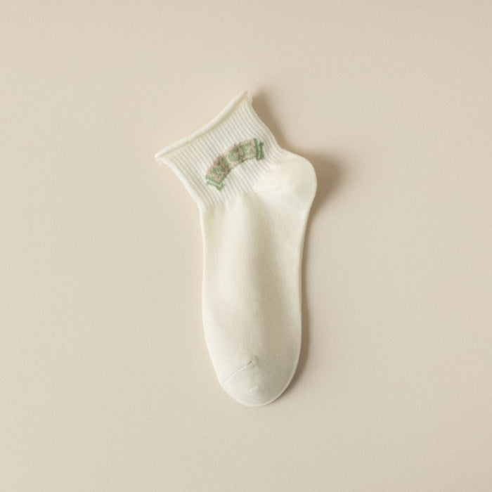 Wholesale Combed cotton short tube women's socks with new rolled edge and loose mouth socks