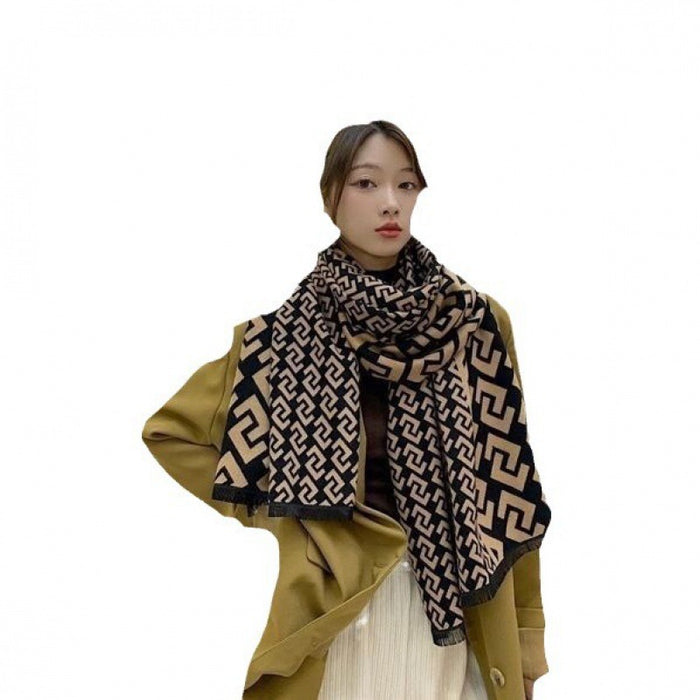 Wholesale Autumn and Winter Plaid Letter Scarf JDC-SF-Xuanx004