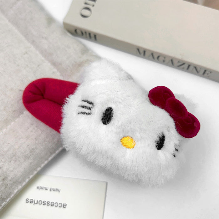 Wholesale Cute plush hair clips ponytail hair ties and cartoon snap clips