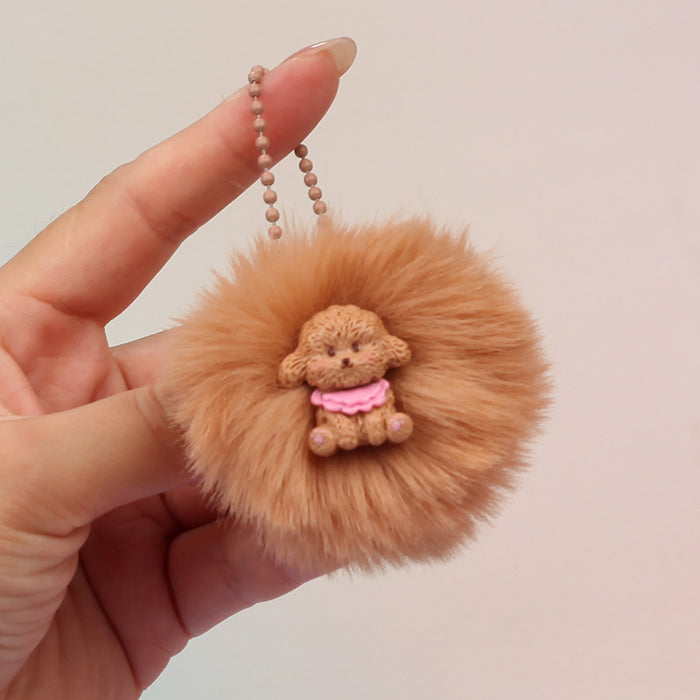 Wholesale Plush Pom Pom Keychain Fashion Accessory For Bags And Gifts