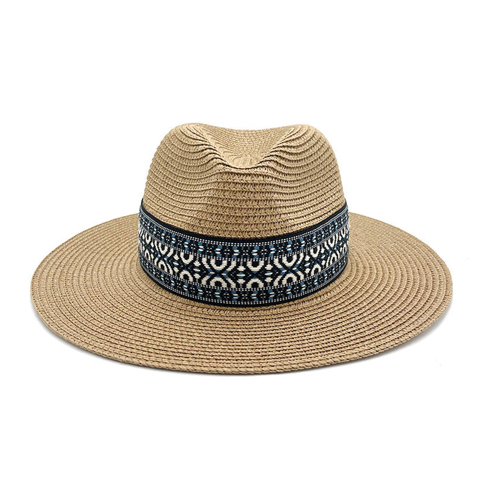 Wholesale Seaside Beach Sunshade Straw Hat Sun Protection Versatile Wide Brim Hat