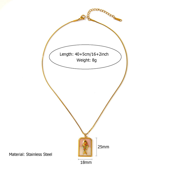 Wholesale Hot selling artistic retro style original design stainless steel drip oil necklace fashionable and versatile heart pendant accessory