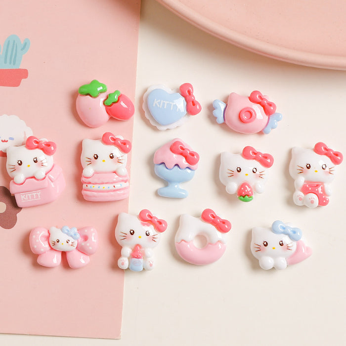 Wholesale Pink Bow Cartoon Cream Glue Mobile Phone Case Material Handmade Jewelry Resin Accessories