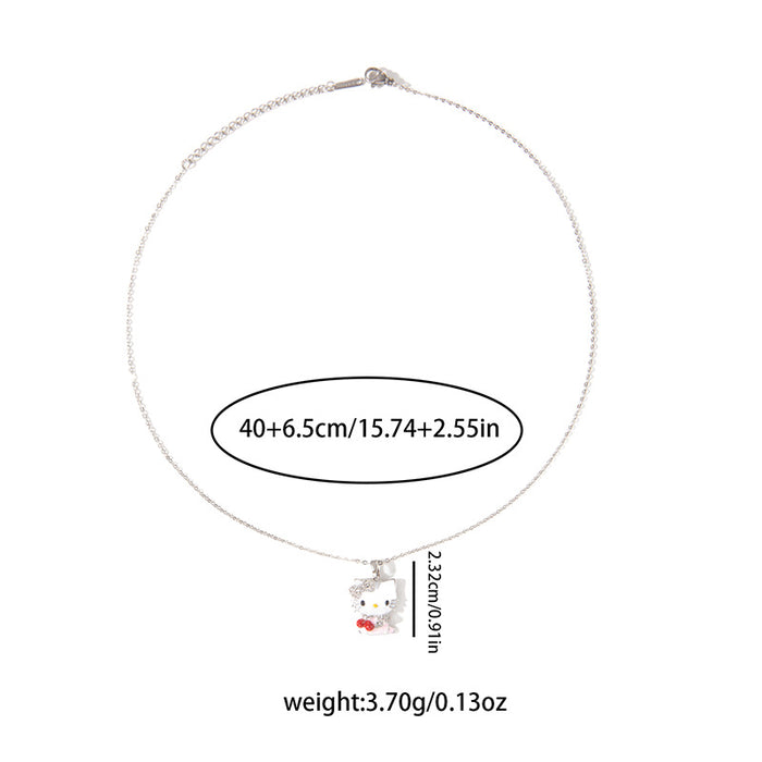 Wholesale Women's Cartoon Cat Diamond Necklace choker necklace