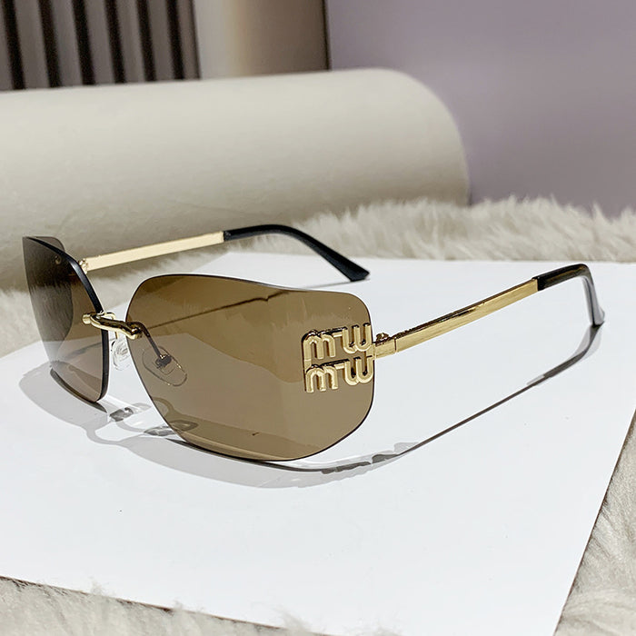 Wholesale Frameless high-end sunglasses, new retro sunglasses, sunglasses