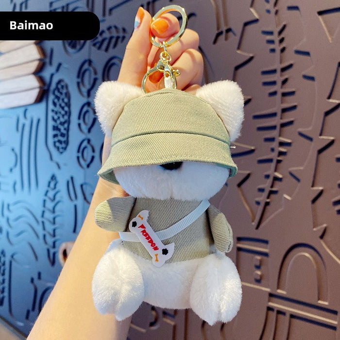 Wholesale Cartoon Puppy Plush Doll Keychain Pendant Cute Doll Toy Couple Backpack Pendant