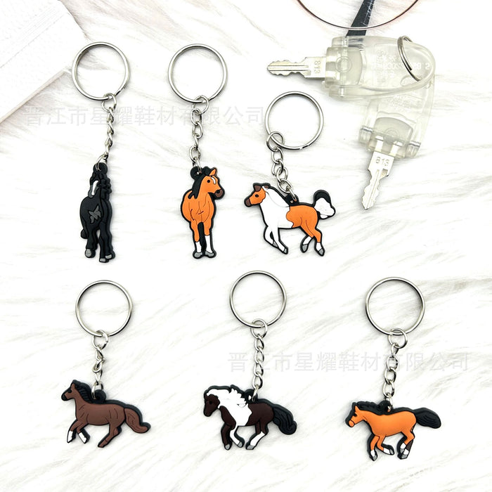 Wholesale Cartoon pony keychain pendant DIY backpack key accessories luggage accessories pendant