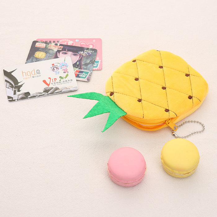 Wholesale Orange Pineapple Fruit Cute Cartoon Plush Coin Purse JDC-WT-SM007