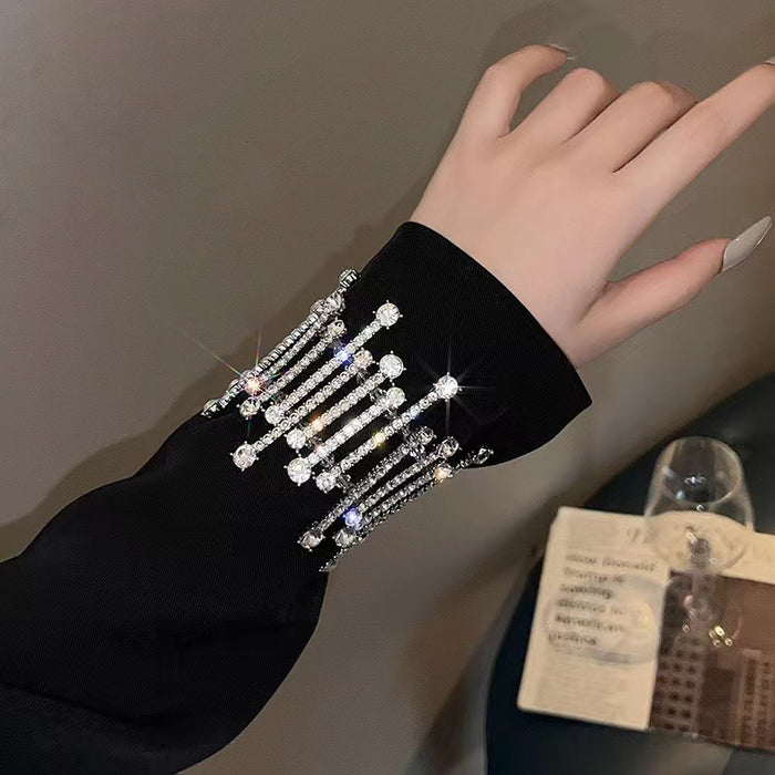 Wholesale Full diamond exaggerated bracelet, niche design, versatile bracelet temperament, personalized bracelet accessory