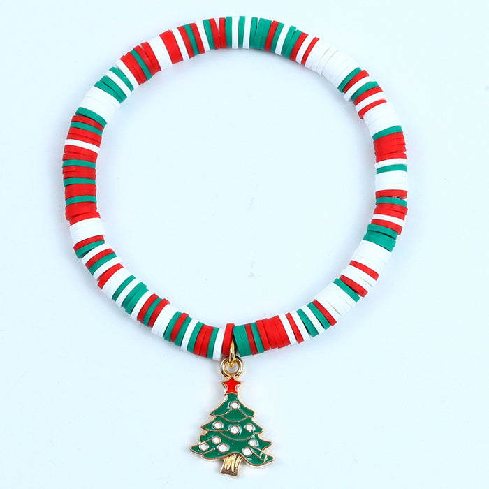 Wholesale Christmas Soft y Bracelet Beaded suit Santa Bell Gift Bracelet
