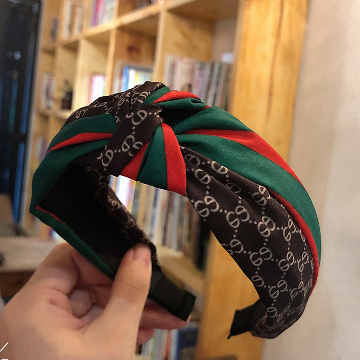 Wholesale New retro fabric headband with twisted center for face wash headpiece and hair clip