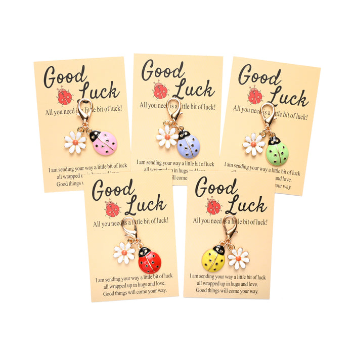 Wholesale Cute ladybug and  keychains in various colors.