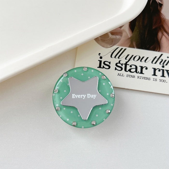 Wholesale Acrylic Rhinestone Star Mirror Phone Grip Stand