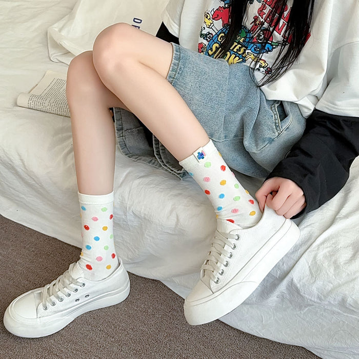 Wholesale Sock fabric label, middle tube, stacked socks, cotton socks