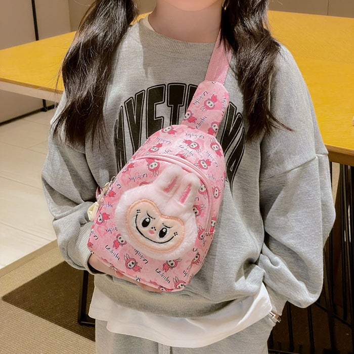 Wholesale children's chest bag cute plush shoulder bag cartoon doll lightweight crossbody bag