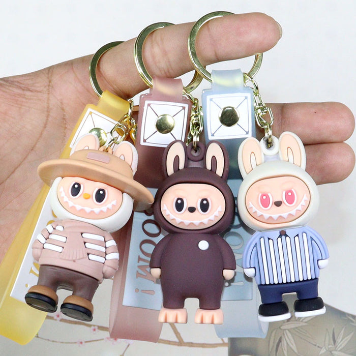 Wholesale Cartoon soft rubber cloth key chain pendant blind box tide cool cloth cloth series push small gift ornaments