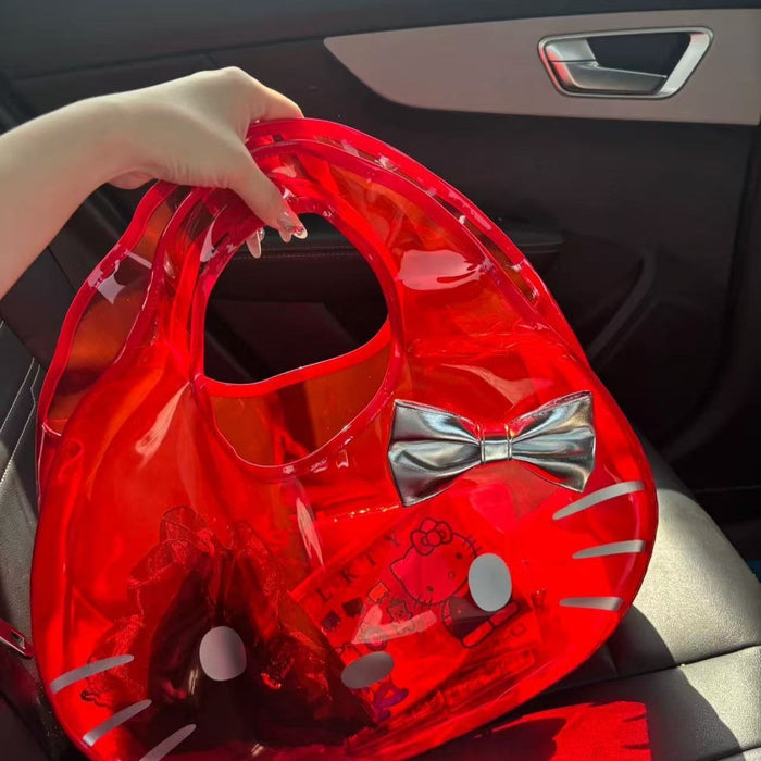 Wholesale Jelly Bag Women' s Large Capacity Transparent Tote Bag Shoulder Bag Vacation Beach Swimming Bag