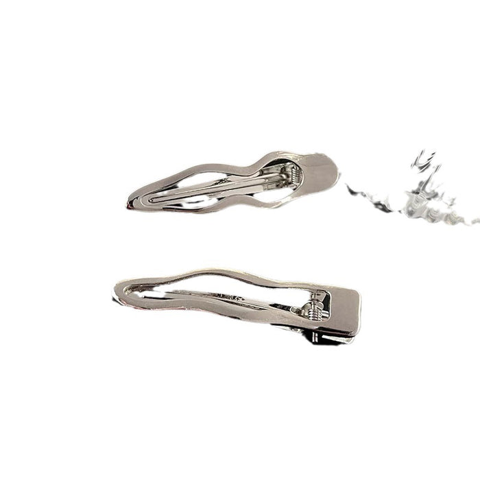 Wholesale silver Metal Hair Clip Women's Side Clip Drop Clip Headwear Hair Clip Hair Accessories