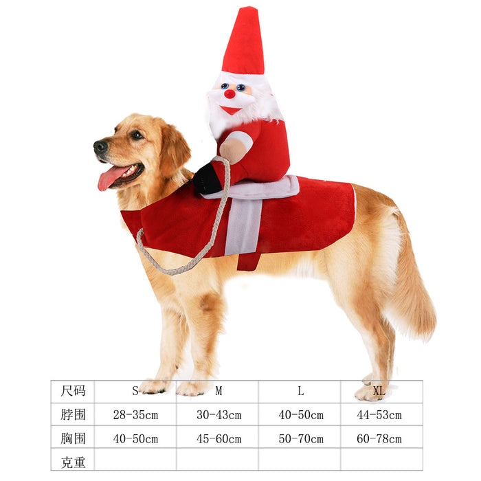 Wholesale Dogs Christmas Pet Supplies Clothes  Cotton Coat Autumn and Winter Elk Cat and Dog Clothes