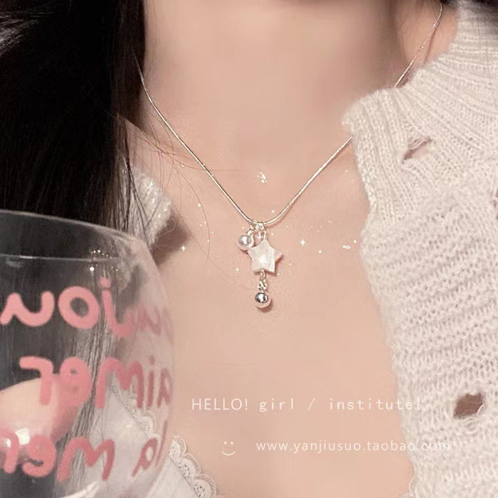Wholesale Shell star pendant necklace, light luxury, niche, high-end, collarbone chain accessory