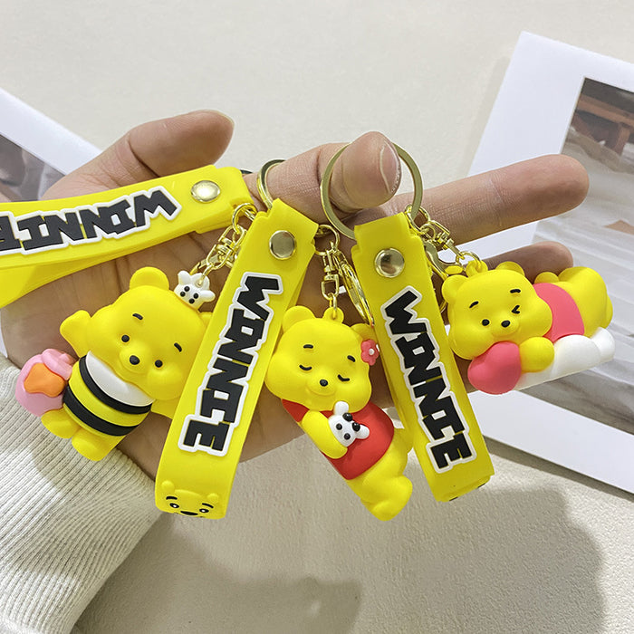 Wholesale Cute PVC honey bear keychains