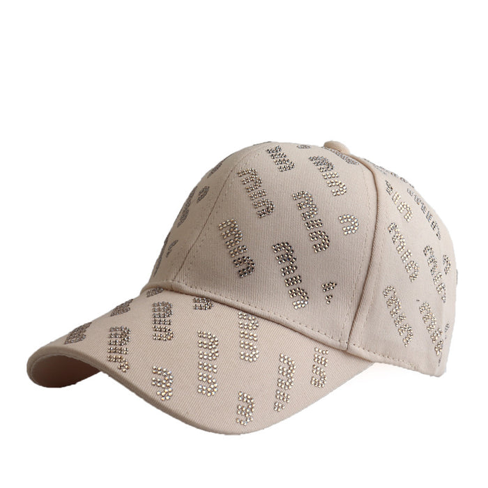 Wholesale Women' s outdoor baseball cap with rhinestone lettering