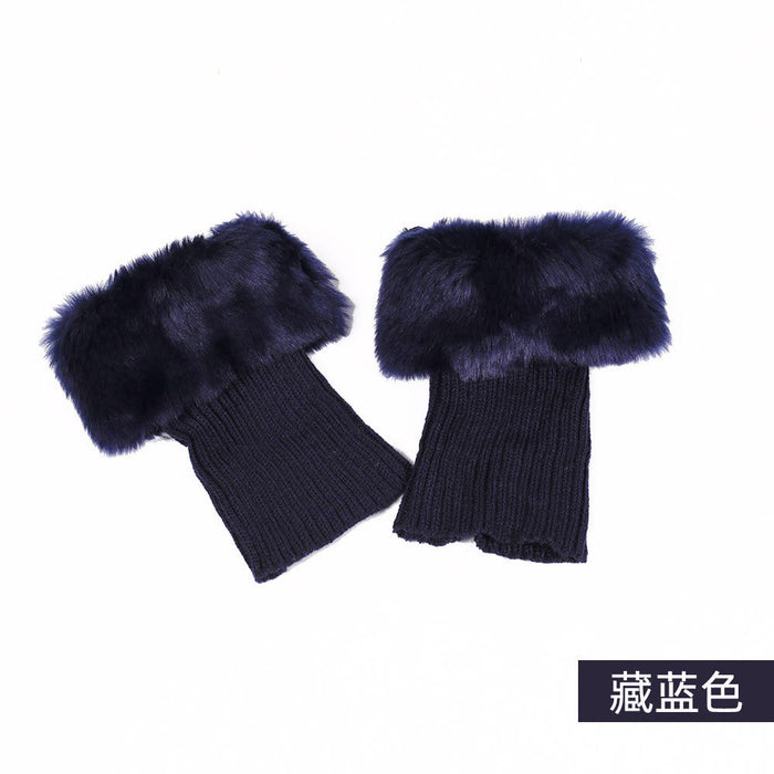 Wholesale Knitted Fur Leg Covers Cotton Socks JDC-SK-XQ041