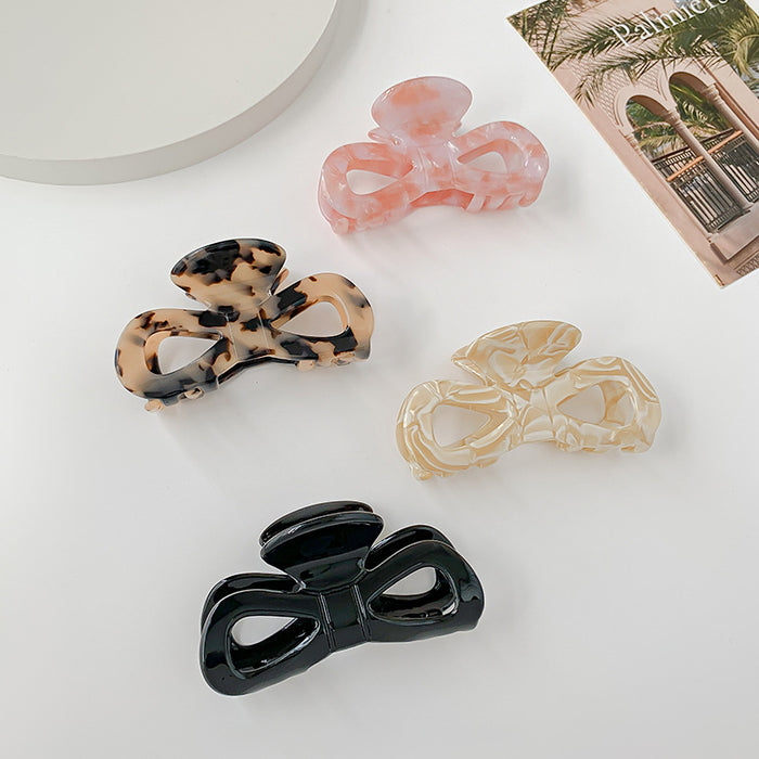Wholesale Hollow Bow Hair Accessories Acetic Acid Hairpin Medium Back Head