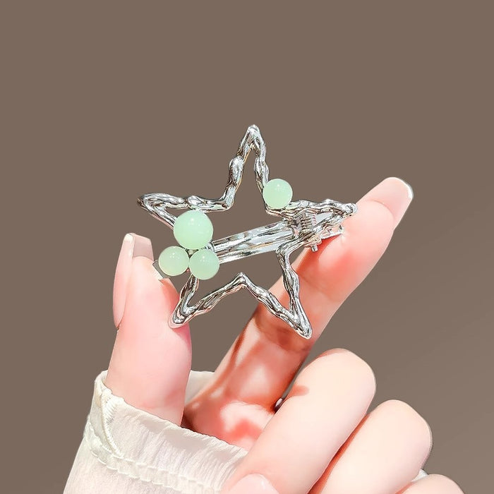 Wholesale Pearl star hairpin, forehead, broken hair, side clip, duckbill clip, edge clip, cute clip