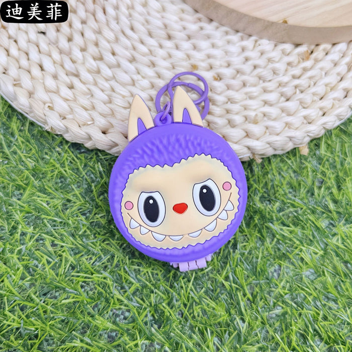 Wholesale Folding Cute Rab Cloth Dressing Mirror Keychain Pendant Girl' s Portable Cartoon Makeup Mirror Small Mirror Gift