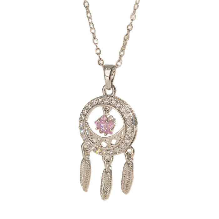 Wholesale Stainless Steel Dreamcatcher Collarbone Necklace Geometric Jewelry Gift MOQ≥2