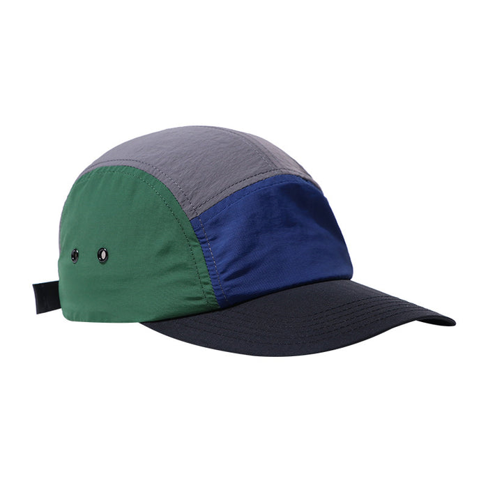 Wholesale Hat Sunshade Five Page Duck Tongue Hat Color blocked Street Button Adjustable Mountaineering Outdoor Baseball Hat