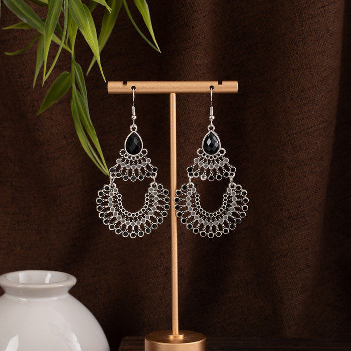 Wholesale Retro Bohemian Long Tassel Drop Earrings Heavy Industry Creative Ethnic Style Diamond-Encrusted High-End Earrings
